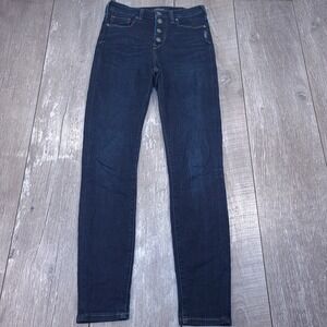 Silver Jeans Womens 25x29 Blue Robson Slim Fit Denim High Rise Button Fly Pants